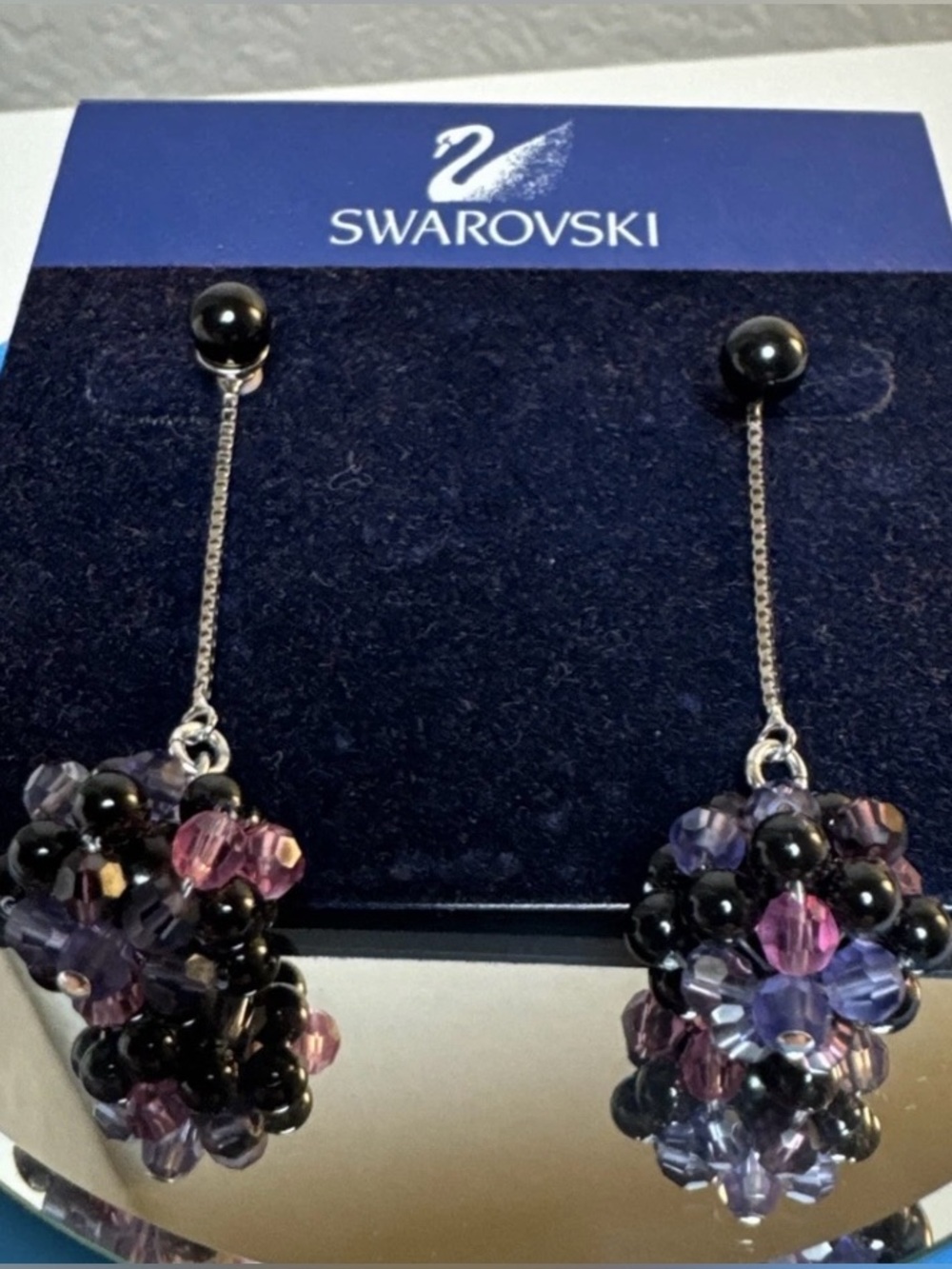 SUPER RARE Authentic Swarovski Blossom Dangle Drop Jacket Earrings,864515. BNIB.